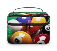 VFMKT Trousse de maquillage portable de voyage avec fermeture éclair pour femme - 25 x 18 x 15 cm, Billard, 25x18x15cm