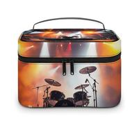 VFMKT Trousse de maquillage portable de voyage avec fermeture éclair pour femme - 25 x 18 x 15 cm, Scène de concert rock, 25x18x15cm