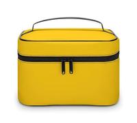VFMKT Trousse de maquillage portable de voyage avec fermeture éclair pour femme Jaune canard laiteux 25 x 18 x 15 cm, Jaune canard laiteux, 25x18x15cm