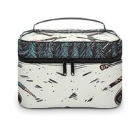 VFMKT Trousse de maquillage portable de voyage avec fermeture éclair - Trousse de toilette pour femme - 25 x 18 x 15 cm, Kit de ski avec équipement, 25x18x15cm