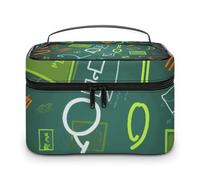 VFMKT Trousse de maquillage portable pour questions mathématiques, trousse de maquillage de voyage avec fermeture éclair, trousse de toilette pour femme, question mathématique, 25 x 18 x 15 cm,