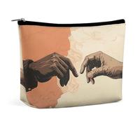 VFMKT Trousse de maquillage pour femme - Étanche - Deux mains étirées - Avec fermeture éclair - Trousse de toilette de voyage pour femme - Style unique, Style :, Taille unique