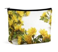 VFMKT Trousse de maquillage pour femme - Étanche - Guirlande jaune - Trousse de maquillage avec fermeture éclair - Trousse de toilette de voyage pour femme - Style unique, Style :, Taille unique