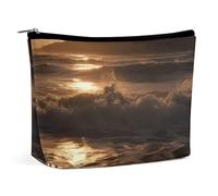 VFMKT Trousse de maquillage pour femme - Étanche - Les vagues se déplacent - Trousse de toilette de voyage avec fermeture éclair - Style unique, Style :, Taille unique