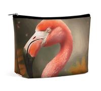VFMKT Trousse de maquillage pour femme - Étanche - Motif flamant rose - Avec fermeture éclair - Trousse de toilette de voyage - Style - Taille unique, Style :, Taille unique