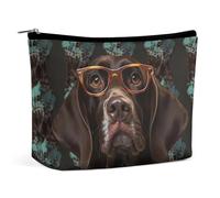VFMKT Trousse de maquillage pour femme - Étanche - Pointeur allemand à poils courts - Pochette de maquillage avec fermeture éclair - Trousse de toilette de voyage pour femme - Style - Taille unique,