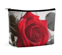 VFMKT Trousse de maquillage pour femme - Étanche - Rose rouge - 2 - Trousse de maquillage avec fermeture éclair - Trousse de toilette de voyage pour femme - Style - Taille unique, Style :, Taille
