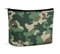 VFMKT Trousse de maquillage pour femme pour sac à main étanche, trousse de maquillage camouflage vert avec fermeture éclair, trousse de toilette de voyage pour femmes, style, taille unique, Style :,