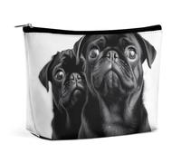 VFMKT Trousse de maquillage pour femme pour sac à main - Trousse de maquillage étanche avec fermeture éclair - Style carlin noir - Taille unique, Style :, Taille unique