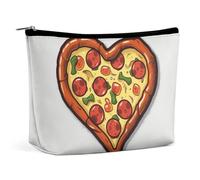VFMKT Trousse de maquillage pour femme pour sac à main, trousse de maquillage étanche avec motif cœur de pizza avec fermeture éclair, trousse de toilette de voyage pour femmes, style, taille unique,
