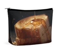 VFMKT Trousse de maquillage pour femme pour sac à main, trousse de maquillage étanche avec sac de maquillage au miel avec fermeture éclair, trousse de toilette de voyage pour femmes, style, taille