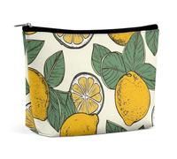 VFMKT Trousse de maquillage pour femme pour sac à main, trousse de maquillage étanche, motif citron, trousse de maquillage avec fermeture éclair, trousse de toilette de voyage pour femmes, style,