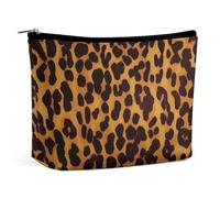 VFMKT Trousse de maquillage pour femme pour sac à main, trousse de maquillage étanche, motif léopard guépard avec fermeture éclair, trousse de toilette de voyage pour femmes, style, taille unique,