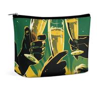 VFMKT Trousse de maquillage pour femme pour sac à main, trousse de maquillage étanche, surélève votre verre à bière, trousse de maquillage avec fermeture éclair, trousse de toilette de voyage pour