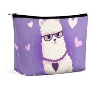 VFMKT Trousse de maquillage pour femme pour sac à main - Trousse de maquillage étanche - Violet alpaga - Avec fermeture éclair - Trousse de toilette de voyage pour femme - Style - Taille unique, Style