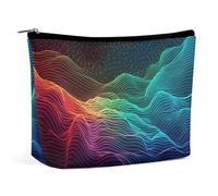 VFMKT Trousse de maquillage pour femme pour sac à main, trousse de maquillage imperméable, fond coloré, pochette de maquillage avec fermeture éclair, trousse de toilette de voyage pour femmes, style,