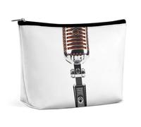 VFMKT Trousse de maquillage pour femme pour sac à main - Trousse de maquillage vintage avec microphone - Avec fermeture éclair - Trousse de toilette de voyage - Style vintage - Taille unique, Style :,