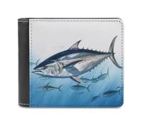 VFMNT Bluefin Tuna Thunnus Portefeuille en cuir de grande capacité pour téléphone portable Sac à main de voyage pour homme et femme Blanc Taille unique, blanc, Taille unique, Portefeuille