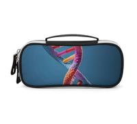VFMNT Grande trousse de maquillage pour sac à main, chaîne ADN, trousse de maquillage pour femme, trousse de toilette de voyage avec poignée, trousse de rangement de maquillage, petite trousse à
