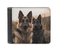 VFMNT Portefeuille en cuir de grande capacité avec motif chien assis, sac à main de voyage pour homme et femme, blanc, taille unique, portefeuille, blanc, Taille unique, Portefeuille