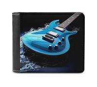 VFMNT Portefeuille en cuir de grande capacité pour homme et femme Bleu Taille unique, blanc, Taille unique, Portefeuille