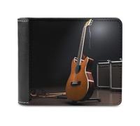 VFMNT Portefeuille en cuir pour instrument de musique guitare grande capacité pour téléphone portable sac à main de voyage pour homme et femme, blanc, taille unique, portefeuille, blanc, Taille