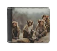 VFMNT Portefeuille en cuir Singe assis grande capacité Portefeuille de voyage pour homme femme cadeau blanc taille unique portefeuille, blanc, Taille unique, Portefeuille