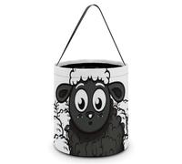 VFMNT Sacs à bonbons d'Halloween avec poignées - Sac à bonbons avec poignées - Sac fourre-tout d'Halloween - Seau à bonbons pour fête d'Halloween - 20 x 21 cm - Blanc - 20 x 21 cm, blanc, 7.9x8.3