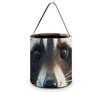 VFMNT Sacs à bonbons d'Halloween marron avec poignées - Sac fourre-tout d'Halloween - Seau à bonbons pour Halloween - 20 x 21 cm - Blanc - 20 x 21 cm, blanc, 7.9x8.3 Inches