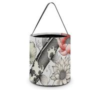 VFMNT Sacs à bonbons japonais pour Halloween avec poignées - Sac fourre-tout d'Halloween - Seau à bonbons pour Halloween - 20 x 21 cm - Blanc - 20 x 21 cm, blanc, 7.9x8.3 Inches