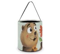 VFMNT Sacs à friandises ou à friandises d'Halloween avec poignées - Sac fourre-tout d'Halloween pour fête d'Halloween - 20 x 21 cm - Blanc - 20 x 21 cm, blanc, 7.9x8.3 Inches