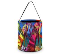 VFMNT Sacs à friandises pour Halloween, sandales colorées, chaussures, bonbons avec poignées, sac fourre-tout d'Halloween, sac à friandises d'Halloween, seau à bonbons pour fête d'Halloween, 20 x 21