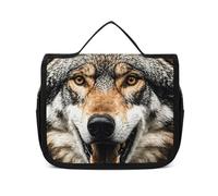 VFMNT Trousse de toilette pour femmes et hommes - Trousse de maquillage Hungry Like A Wolf avec crochet de suspension - Étanche - Grande capacité - Sac de voyage pour accessoires de toilette - Blanc -