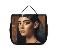 VFMNT Trousse de toilette pour femmes, hommes et femmes en Égypte ancienne, trousse de maquillage avec crochet de suspension, trousse de toilette étanche, grande capacité, sac de voyage pour