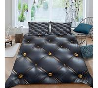 VFQWPYAJN Luxury Upholstery Ensemble De Literie Hypoallergique 3 pièces 3D Imprimée Résistante Moderne élégant Parure de Lit avec 2 Taies d'oreiller Léger for Chambre de Adolescents Double（200x200cm）