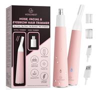 VG VOGCREST Tondeuse à poils de nez pour femme : rechargeable et indolore - Épilation portable à faible bruit pour les femmes âgées de 18 à 55 ans - Fête à la maison, voyage, cadeaux de Noël (rose vif