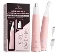 VG VOGCREST Tondeuse de nez pour femme, portable, étanche, rechargeable, tondeuse 2 en 1, facile à nettoyer, convient aux peaux sensibles