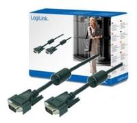 VGA - Logilink - Cable 2xST black 2x Ferrit Core 15M G