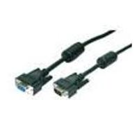 LOGILINK CV0005 - Câble de moniteur VGA, rallonge VGA 15 broches, 2 x ferrite, noi
