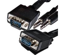 VGA/SVGA HD15 TV Vidéo câble avec Built en 3,5 mm Jack l'audio Cordon 3 m [3 mètre/3m]