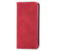 VGANA Étui pour Vivo V23 4G, Portefeuille Coque en Cuir PU Motif de Mode Simple Bookstyle Housse. Rouge