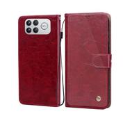 VGANA Étui pour Xiaomi Poco F8 Ultra [ Verre Trempé *1 ] [ Pochette de Portefeuille ] [ Premium PU ] Coque Protection à la Mode avec Fonction de Porte Cartes. Rouge