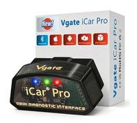 Vgate iCar Pro Adaptateur OBD2 Bluetooth 4.0 pour iPhone, iOS, Android et Windows Diagnostic Auto, Effacement Voyant Moteur Compatible Torque, Car Scanner, BimmerCode