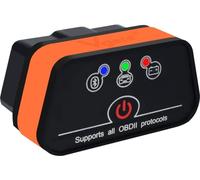 Vgate iCar2 BLE 4.0 OBD2 Adaptateur Bluetooth ELM327 Scanner Outils de Diagnostic Automobile pour Systèmes de Diagnostic du Moteur pour Android/iOS (Noir/Orange)