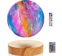 VGAzer Lampe lunaire à lévitation - Lampe lunaire flottante de la galaxie 16 couleurs, tournant magnétiquement dans l'air, lampe à lévitation libre pour enfants, cadeaux de Noël.