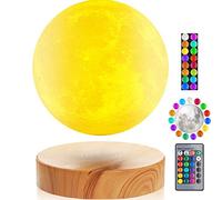 VGAzer Lampe lune en lévitation de 15 cm, 16 couleurs, lampe lune LED 3D avec télécommande pour cadeaux uniques, décoration de chambre, veilleuse, jouets de bureau