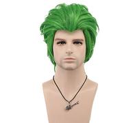 VGbeaty Perruque courte et raide verte Joker pour homme et femme
