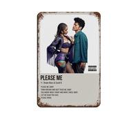 VGDFH Bruno Mars Unorthodox Jukebox Album Cover (4) Poster rétro en métal Chic Art Rétro Peinture en fer Bar Personnes Cave Café Famille Garage Poster Décoration murale 20 x 30 cm