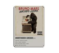 VGDFH Couverture d'album Jukebox Bruno Mars Unorthodox en métal vintage pour pub, club, café, bar, maison, décoration murale, affiche rétro 30 x 40 cm