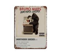 VGDFH Couverture d'album Jukebox Bruno Mars Unorthodox en métal vintage pour pub, club, café, bar, maison, décoration murale, affiche rétro 30 x 40 cm